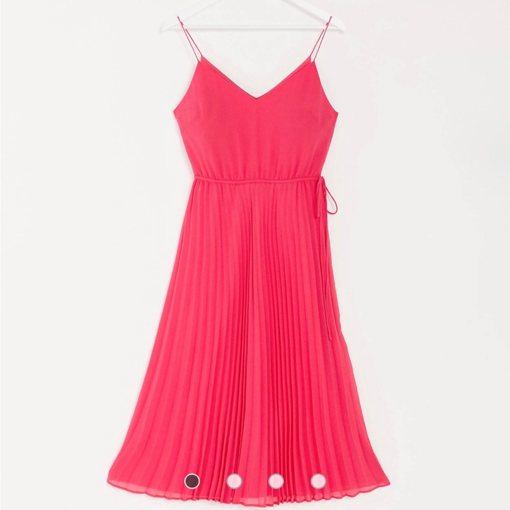 ASOS Design Pleated Cami Midi Dress